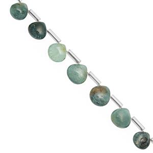 Close Out Deal! 32cts Grandidierite Smooth Drops Approx 5 to 8mm, 20cm Strand with Spacer