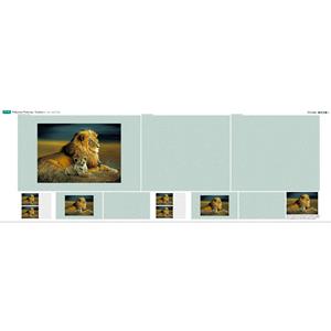Pollyanna Pickering Lion and Cub Fabric Panel (140cm x 47cm)
