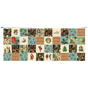 Decoupage Forty Squares Fabric Panel (140 x 58cm)