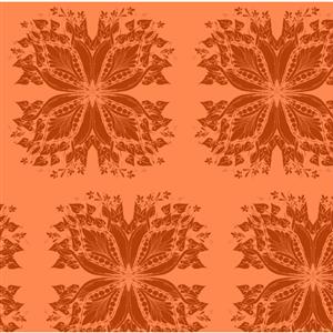 Sanntangle Diamond Orange Silhouette Fabric 0.5m