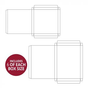 Handmade Card Boxes - Deep Square & Rectangle Collection, 12 Boxes Total