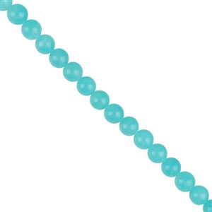 40cts Peru Icy Amazonite Plain Rounds, Approx 7mm, 18cm Strand