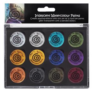 Cosmic Shimmer Iridescent Watercolour Palette Set 10 Decadent & Precious Metals