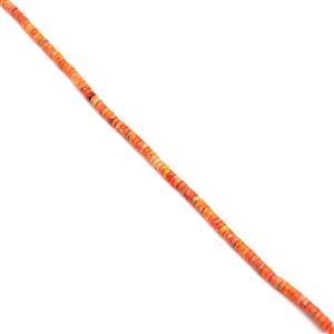 50cts Orange Terra Jasper Heshi Beads Approx 4x2mm, 38cm