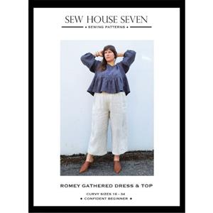 The Romey Gathered Dress & Top Pattern by Sew House Seven (Size 16-34)