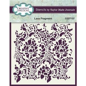 Creative Expressions Taylor Made Journals Lace Fragment 6 in x 6 in Stencil
