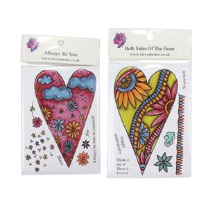 2 x A6 Stamp Sets - Always Be True & Both Sides Of The Heart - 15 stamps in total