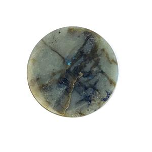 Hand Carved Round Labradorite Coasters Approx 90mm set of 4