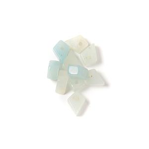 10cts Amazonite Dragon Scale Beads, Approx 8x6mm, 10pcs