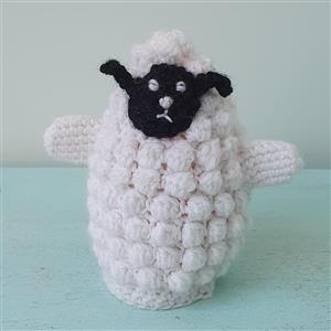 Woolly Chic Arctic White Spring Lamb Crochet Hand Puppet kit