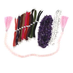 Silver Plated Base Metal Rope Slider Bracelets 10pcs Approx 20cm with 3x FREE Mystery Strands
