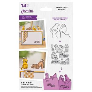 Crafters Companion - Stamp & Die Set - Paw-sitively Perfect - 14PC