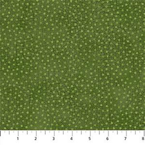 Winter Welcome Dots On Green Fabric 0.5m