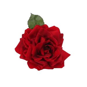 La Maison des Fleurs - Clip on Plush Rose - Red, 18cm