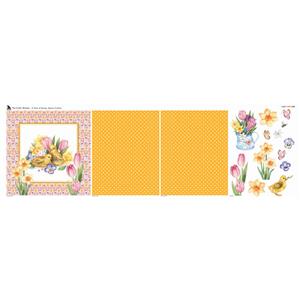 The Crafty Witches A Taste of Spring Square Cushion Fabric Panel (140 x 45cm)