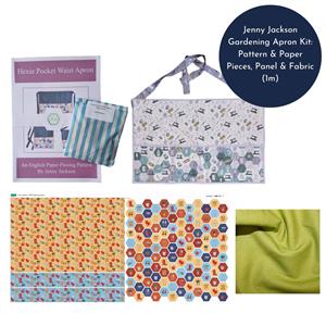 Jenny Jackon Gardening Apron Kit: Pattern & Paper Pieces, Panel & Fabric (1m)