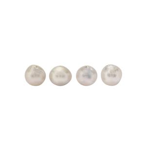 White South Sea Cultured Pearls (Fully Drilled) (4pcs/set) Approx 8mm