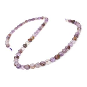 70cts Purple Phantom Quartz Faceted Coins Approx 6mm, 38cm