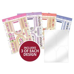 Floral Archway Concept Card Kit - Base Sheets, Window Sheets, Envelopes - Makes 12 Cards