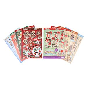 Christmas is Coming Decoupage Topper Collection, Contains 32 x foiled & die-cut decoupage topper sheets