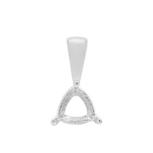 925 Sterling Silver Triangle Earring Mounts (To fit 6mm gemstone) - 1pcs
