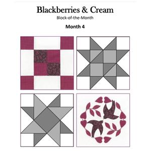 Village Fabrics Block of the Month 4 Blackberries & Cream 