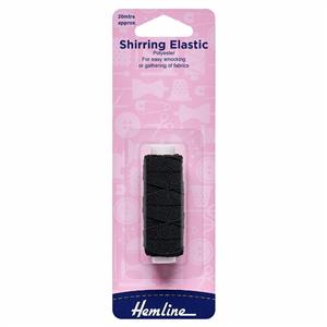 Shirring Black Elastic 20m x 0.75mm