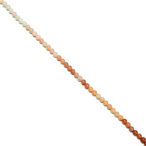 180cts Natural Ombre Pink Aventurine Plain Rounds Approx 8mm, 38cm Strand