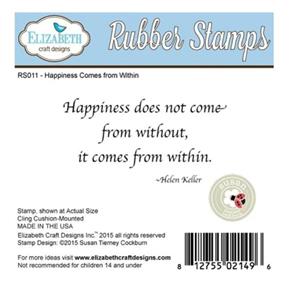 Elizabeth Crafts Happiness Does quote stamp