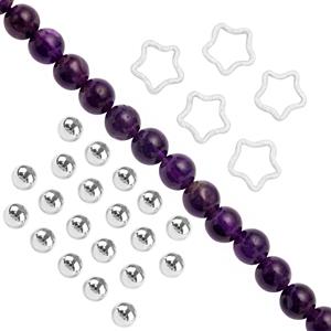 925 Sterling Silver Star & Amethyst Project With Instructions By Ellie Gallagher