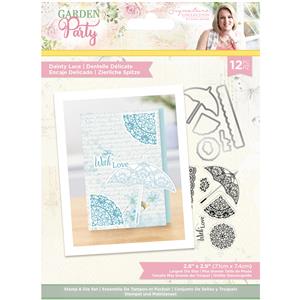 Sara Signature Garden Party Stamp & Die - Dainty Lace - 12PC