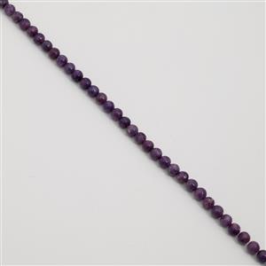 100cts Lepidolite Plain Rounds Approx 6mm, 38cm Strand