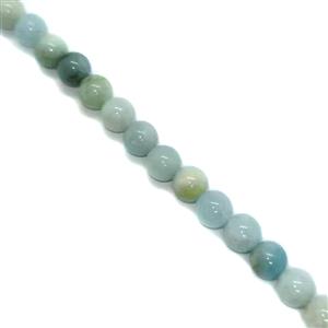 90cts Multi-colour Aquamarine Plain Rounds, Approx. 6mm, 38cm strand