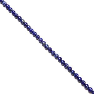 38cts Lapis Lazuli Plain Rounds Approx 6mm, 18cm Strand