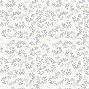 Marcia Cornell Gingham Foundry 2021 Leaves Cream Fabric 0.5m
