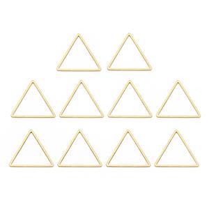 Gold Colour Plated Base Metal Triangle Beading Frame, I.D. 20x20mm/ O.D. 22x22mm (10pcs)