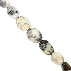 135cts Dendrite Opal faceted Oval Approx 9x8 to 19x14mm, 26cm Strand