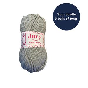 Bundle of Juey Super Chunky Yarn 3 x 100g Balls - Grey