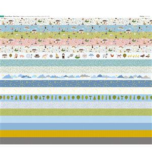 Nursery Rhyme Strips Fabric Panel (70 x 122cm)