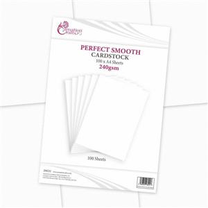 Carnation Crafts A4 Perfect Smooth Cardstock 240gsm, 100 sheets