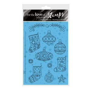 For the Love of Stamps - Stockings & Baubles - 12 Stamps