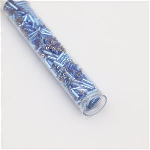 Miyuki Bugle Beads Silver Lined Sapphire 6mm (APRX 17GM/TB)
