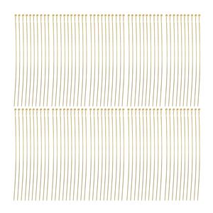 Gold Plated 925 Sterling Silver Featherweight Head Pins - 40mm with 1mm Ball - (100pcs/pk)