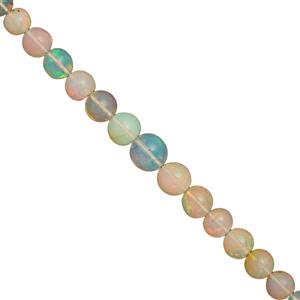 10cts Ethiopian Opal Graduated Plain Round Approx 4 to 6mm, 10cm Strand 
