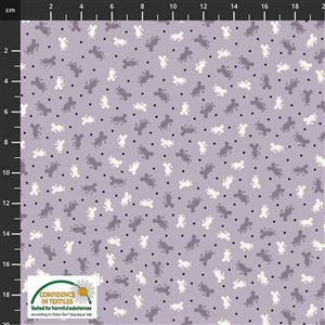 Find The Woods Mouse Dots Light Grey Fabric 0.5m