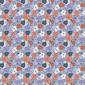 Tiny Florals Cool Collection Wild Garden Berry Fabric 0.5m