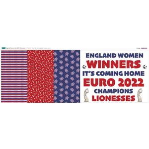 England Women's Euro 2022 Champions Fabric Panel (140 x 57cm)