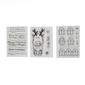 NEW Woodware Festive Minis - 18 Stamps Total