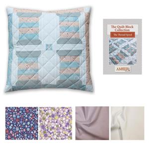 Amber Makes Thread Spool Liberty Purple Cushion Kit: Instructions, 2 F8's, 1 FQ & Fabric (0.5m)