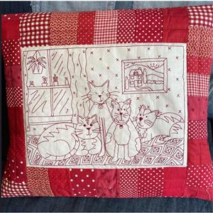 Mandy Shaw Calico Cats Cushion Kit